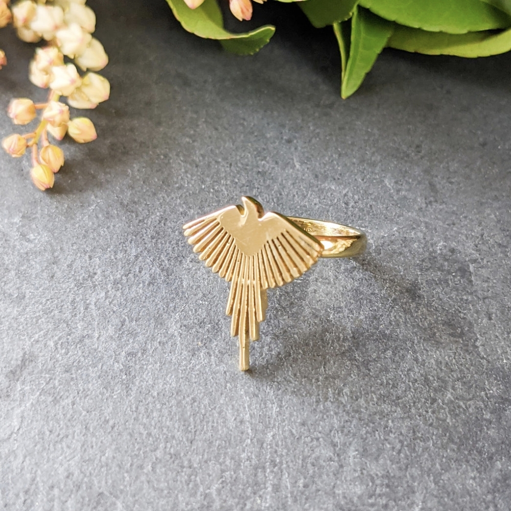 NWT Baizaar Brass Eagle Ray Ring, Size 8.25